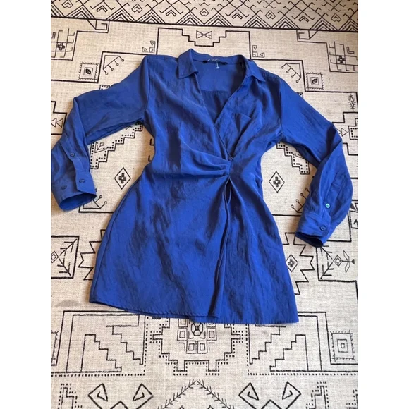 Women's Zara Blue long sleeve Dress Size S